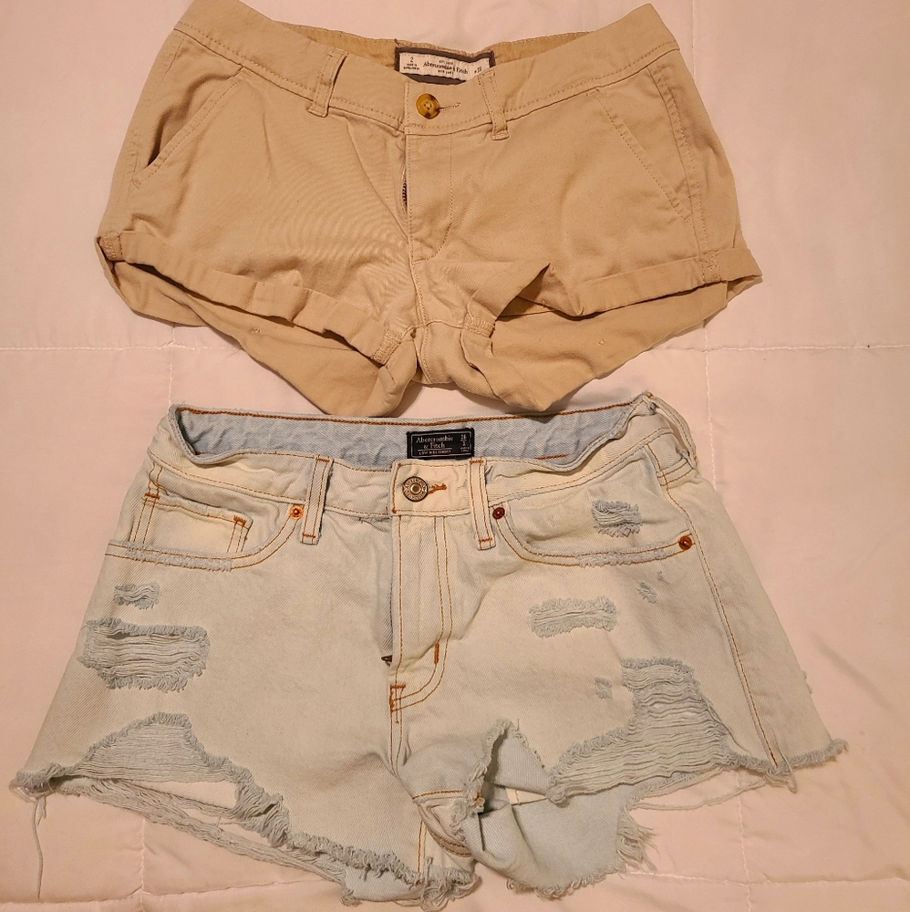 2 pair Abercrombie & Fitch Size 2 Shorts